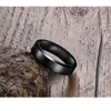 Bröllopsringar Vnox Black Tungsten Carbide Mens Wedding Ring Förlovningsring Mens smycken 6mm Wide Anillos 240103