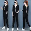 Calças femininas de duas peças outono 2024 conjunto top e terno roupas para mulheres tracksuit lounge wear moda coreana plus size roupas 2