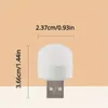 1 Pack Mini USB Nocne światło ciepłe białe oka o ochronę oka światło czytanie, wtyczka USB komputer mobilny mobilny lampa LED LED.