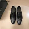 Berluti Mens Dress Shoes Leather Shoes Berlut New Mens Alessandro Galet Leather Shoes Oxford Shoes with Three Joint Carved Pattern Formal Rj