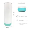 10pcs-50pcs تسامي 20 أوقية ماء Bluetooth ser ser tumbler نحيل مستقيم الفولاذ المقاوم للصدأ الكؤوس المعزولة 240104