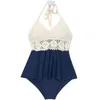 Vrouwen gebreide tankini's hoge taille bikini set handgemaakte gehaakte bikini's badpak strandkleding voor Aziatische 240103