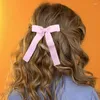 Haaraccessoires Elegante Grote Strik Clip Vrouwen Hoofdtooi Meisje Roze Pin Hoofddeksels Retro Hoofdband Met Clips