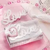 Party Favor Wedding Favors and Gifts "Words of Love" Silver Metal Bookmark Birthday Decoration Products 50st/Lot