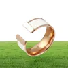 Designer 6mm 8mm rostfritt stål band ring kvinnor modemän ringar bokstäver h bucklade unisex smycken tillbehör gåva storlek 511606261372467