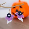 Orecchini pendenti Fantasma divertente per le donne Perline colorate Ciondolo Orecchio Goth Cerchio lungo Accessori per gioielli per feste di Halloween