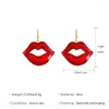 dangle earringsファッション女性女性のための女性の赤い唇