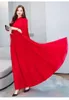 Casual Dresses Red Beach Dress Summer Clothes For Women Evening Maxi Fashion Elegant White Chiffon Long Sleeve Pink Prom Wedding