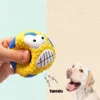 Jouets pour chiens à mâcher jouets grinçants pour animaux de compagnie chien à mâcher balle en caoutchouc nettoyage dent chien jouet à mâcher pour chiens résistant aux morsures fournitures pour animaux de compagnie brinquedo cachorro