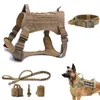 Taktische Militärweste K9 Pet Outdoor Training Hundegeschirr und Leine Set mit Halsband für mittelgroße große Hunde Deutscher Schäferhund 240103