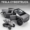 Autos Druckguss-Modellauto 1/24 Tesla Cybertruck Pickup Legierung Automodell Druckguss Metallspielzeug Offroad-Fahrzeuge Automodell Simulation Sound und