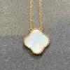 Four Leaf Clover Necklace Gold Plated For Women Valentine Mother Day Engagement Designer Jewelry-Gift Wholesale