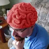 Casquettes de balle Couleur unie Chapeau de cerveau drôle tricoté à la main personnalisé multi-mode décontracté Bonnet