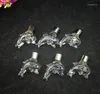 Pendant Necklaces 300pcs/lot SCREW CAP 29.5 18 10.3mm Dolphin Glass Vial Name Or Rice Art Necklace Mini Bottle Jewelry