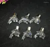 Anhänger Halsketten 300 teile/los Schraubverschluss 29,5 18 10,3mm Delphin Glasfläschchen Name Oder Reis Kunst Halskette Mini Flasche Schmuck