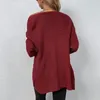 Kobieta sweter swetra solidna kolorowa kieszonkowa kieszonkowa kieszonka jesienna moda moda na ubrania na ubrania sprzedaż mMYD2829 240103