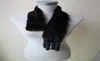 أزياء البيع بالتجزئة الكاملة الحقيقية Mink Handmade Fur Scarf Solid0126916444