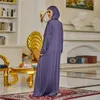 Ubranie etniczne Turkish islamskie sukienki muzułmańskie kobiety abaya eid hidżab sukienka biała modlitwa elegancka szata damska