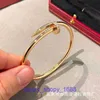 Car tiress Designer Woman Bangle Bracelet Fashion Unisex Charm Bracelets version head and tail diamond nail bracelet with inlay high end Have Original Box