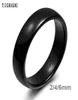 246mm preto escovado moda anel de cerâmica feminino anéis de casamento banda de noivado jóias femininas bague plus size 4145721583