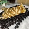 Top Quality Peruano Malaio Indiano Cabelo 613 Loira Onda Corporal Ondulado Extensões de Cabelo 3 Pacotes Venda Quente 100% Raw Virgem Remy Cabelo Humano