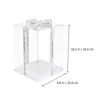 Gift Wrap 2pcs Cake Container Carrier Holder With Lid Packing Wrapping Square For Candy Wedding Party Shower Without
