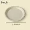 7/9 inch 100% composteerbaar zwaar milieuvriendelijk wegwerp wit bagasse bord natuurlijke suikerrietvezels biologisch afbreekbare papieren borden W0161