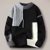 Męskie swetry 2024 O-Neck Kolor ciepły sweter Wysokiej jakości Mężczyźni Sprężyna jesienna Knitwear Wypływ koreańskiego długiego rękawu luźne dzianiny C55