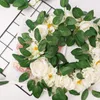 Fiori decorativi Foglie di rosa artificiale Fiore finto verde per bouquet da sposa fai da te Centrotavola per addio al nubilato Decorazione di torte per feste