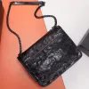 Masowe kobiety designerskie torby klasyczny Krokodyl Wzór 2024 Top łańcuchowe ramię Crossbody dla damskiej mody z wbudowaną kieszenią na zamek błyskawiczny