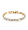 Tennisarmband smycken lyx 4mm kubik zirkoniumscelledra kedjan kristallbröllop för kvinnor män guld sier armband8556169