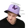 Berretti Cappelli a secchiello con farfalla viola Panama per bambini Bob Cappellini unisex per pesca estiva da pescatore autunnale all'aperto