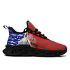 CoolCustomize Custom USA Flag Patriotic Sneakers Män Kvinnor MS Running Shoes Logo Number Sneaker Diy Idea Fashion Style Light Weight Par Sporttränare med låda