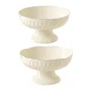 Plates Decorative Pedestal Bowl Fruit Basket Drain For Kitchen Countertop Table Centerpiece Breads Living Room