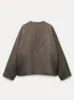 Vneck Blends Cape Maniche Cappotti Per Le Donne Moda Allentato Doppio Petto Tasca Donna Giacche Chic Lady Casual Outwear 240103