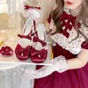 Kleidschuhe Kawaii Süße Mädchen Lolita Student Mittlerer Absatz Elegante Sandalen Lolitas Cosplay Anime Niedliche Hochzeit Teeparty Große Größe 41