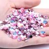Nail Art Decorations Acrylic Rhinestones AB Colors Flatback Pointed 1000pcs 4mm Silver Foiled Glue On Beads Accessories Sticker Decoration