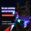 Köpek yakaları LED Işık Up Yaka Şarj Edilebilir Su Geçirmez Parlayan Parlayan Ayarlanabilir Hava Durumu Işıkları Gece Yürüyüşü