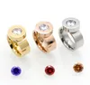 Pierścień mody damskiej czterokolorowy cyrkon p tytanowy pierścień stalowy 18K próżniowy pierścień ze stali nierdzewnej dla kobiety3732798