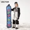 太い子供スキージャンプスーツアウトドアスポーツスノーボードジャケットウォームジャンプスーツ防水冬の服オーバーオールフード付き240104