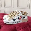 chaussures de créateurs baskets chaussures pour hommes chaussures pour femmes personnalité de la mode graffiti noir blanc note de musique amour coeur qualité chaussures en cuir de veau haute styles de printemps et d'automne