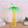 Cups Cup Tree Party Palm Yard Hawaiian Bottle Water Tumbler Lids Straws Luau Shape Drinking Sippy Straw Tiki Glasses Supplies 240103