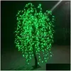 Decoraciones navideñas LED Sauce artificial Wee Tree Light Uso al aire libre 1152pcs LED 2M Altura Decoración a prueba de lluvia Entrega de gotas Hom Dhyd2