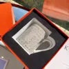 Tasse à café en porcelaine à bordure dorée, style nordique rétro, pour boissons au thé au lait, grande capacité, avec boîte-cadeau