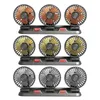 Electric Fans Automatic cooler low noise fan 3 head cooling fan USB /12V/24V electric fan with parking number plate 360 degree rotation YQ240104