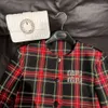 MM24 Autumn/winter New Fashion Letter Sticker Embroidered Plaid Slimming Jacket Coat