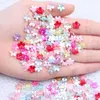 Nail Art Decorations Half Pearl Flower Shape Mix Colors White Ivory Color Imitation Pearls Flatback Great For Crafts Wedding Clothes