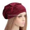 Nova listra arco chapéu moda lenço muçulmano feminino quimio gorro gorro hijab turbante perda de cabelo cabeça capa envoltório turbante mujer