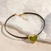 Goth Chokers Gotik Metal PU Fabet Siyah Halat Erkek Kadın Mücevher Tasarımcı Karanlık Kolye