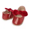 Scarpe Primipassi Bambino Bambina Scarpe in Pelle PU Nato Infantile Bowknot Mary Jane Appartamenti Suola Morbida Culla Antiscivolo Prewalker 0-18 Mesi